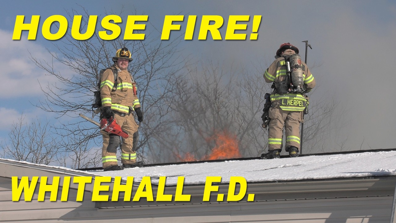 Whitehall F.D. battles house fire in mobile home
