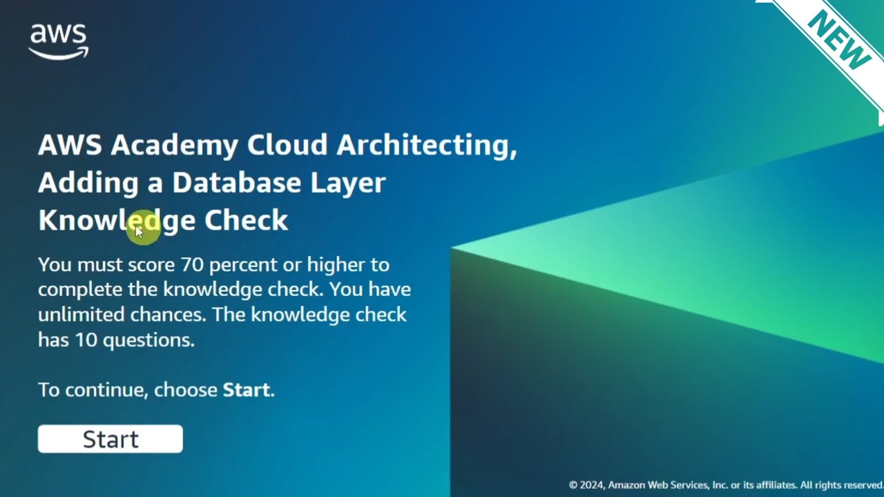 Module 6 Knowledge Check Answers | Adding a Database Layer | AWS CLOUD ARCHITECTING | New & Updated