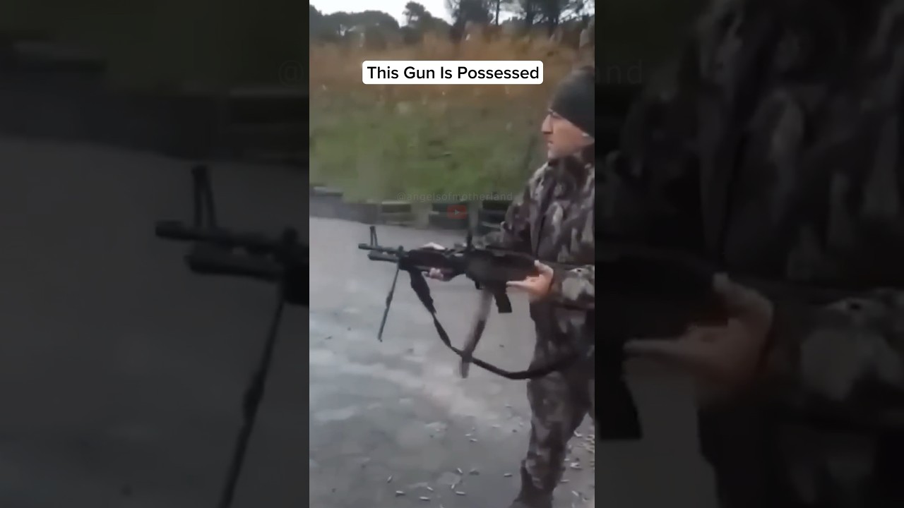 Machine gun trigger stuck 😂 #army #fail