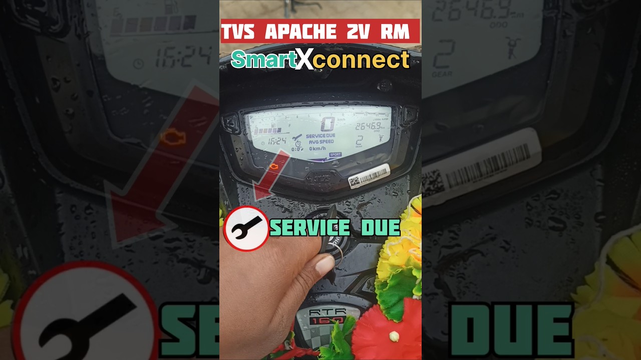 TVS Apache SmartXconnect Blutooth Ka Service Due band kare.#apache #automobile #shorts #viralshorts