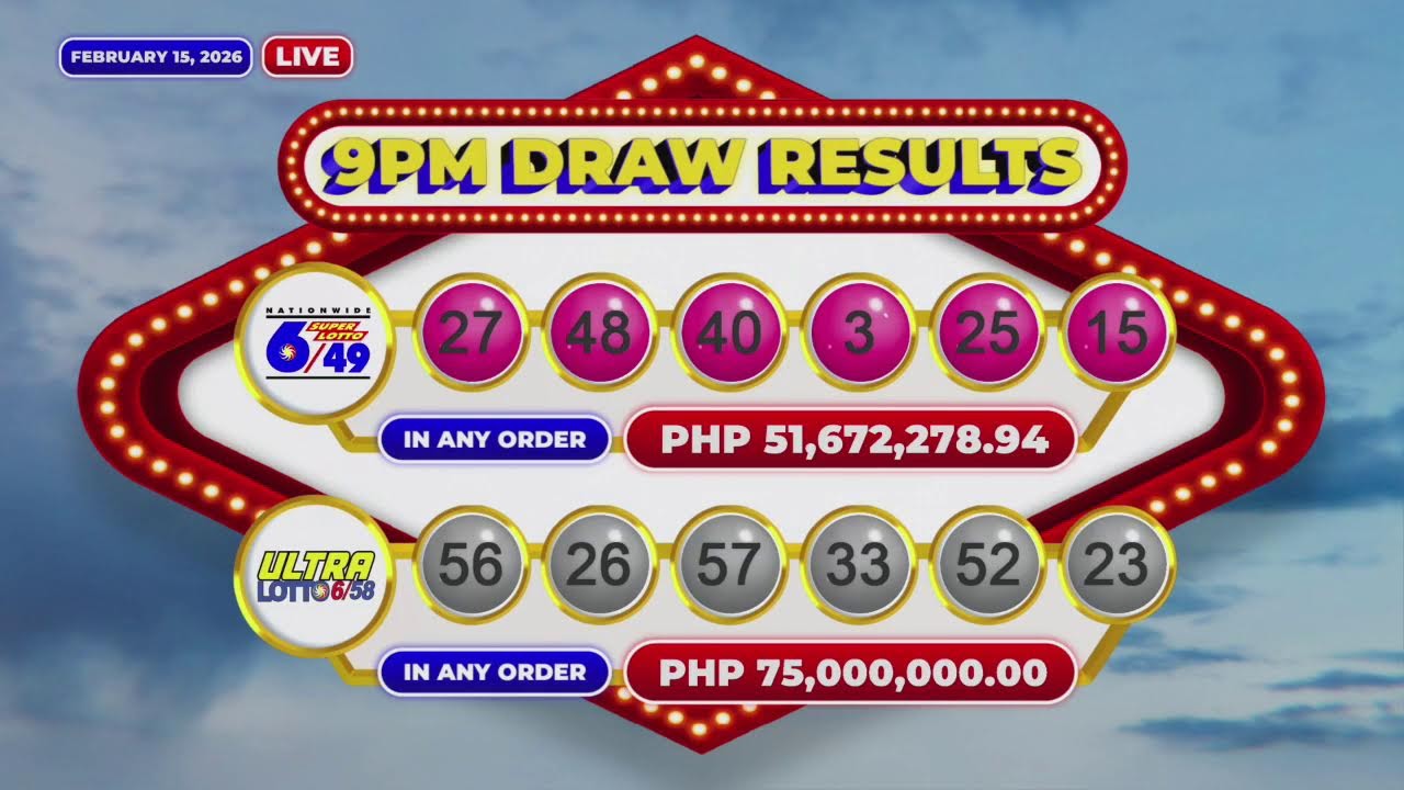 [LIVE] PCSO 9:00 PM Lotto Draw - February 15, 2026