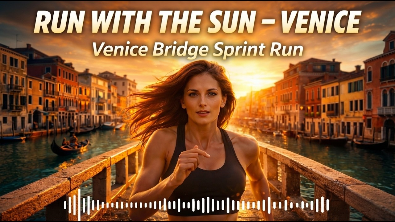 30 MIN RUN WITH THE SUN – VENICE 🌅 | Venice Bridge Sprint Run