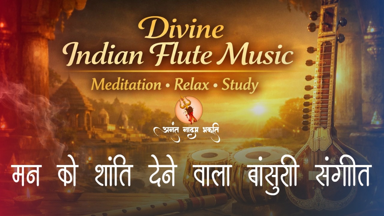 Divine Indian Flute Music|Relaxing Meditation Instrumental  Flute, Tabla, Sitar | Anant Nadam Bhakti