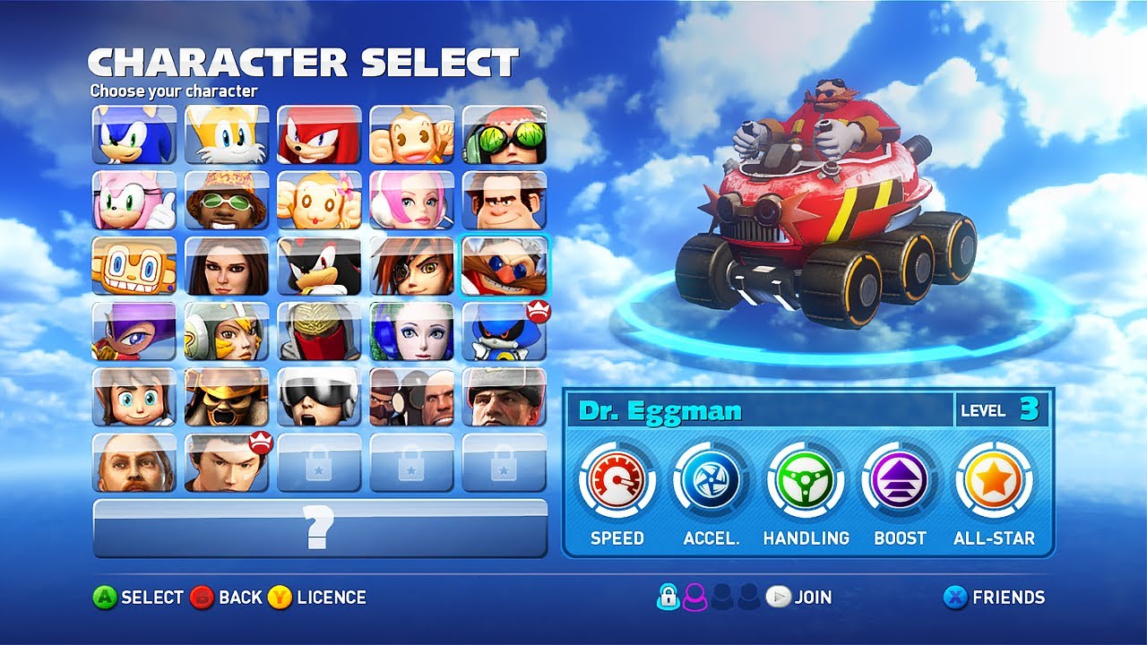 Sonic & All - Stars Racing Transformed (Dr. Eggman Gameplay)