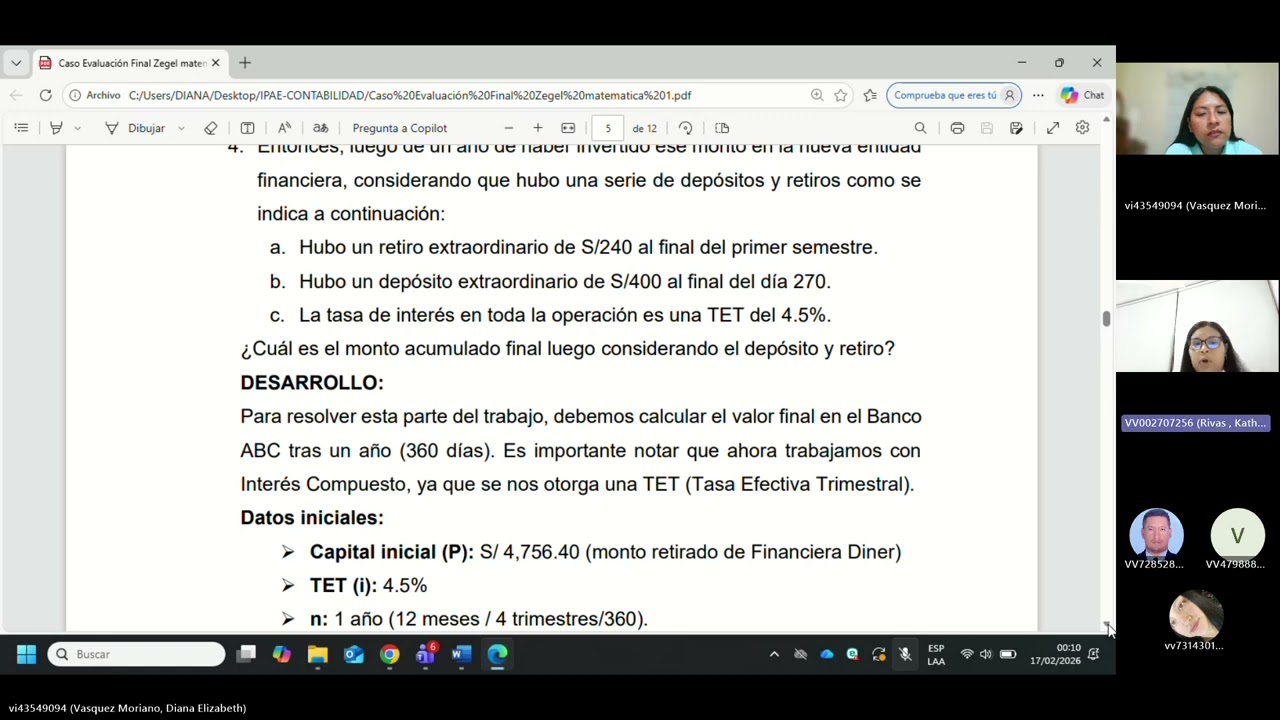 EXAMEN FINAL DE SOLUCION DE PROBLEMAS MATEMATICOS APLICADOS A LOS NEGOCIOS -VARIABLE 4