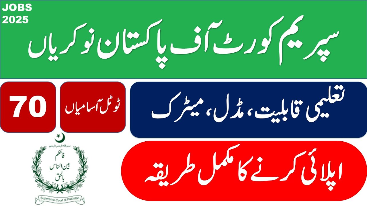Supreme Court Of Pakistan Jobs 2025 | SCP Latest Jobs 2025 || How To Apply For This Jobs | Guideline