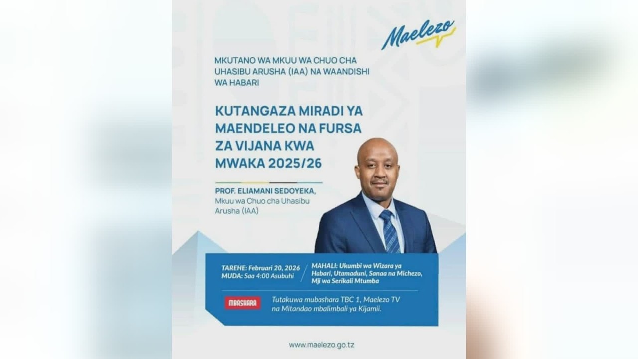 [20/02/2026] LIVE: KUTANGAZA FURSA ZA MAENDELEO NA FURSA ZA VIJANA MWAKA 2025/26