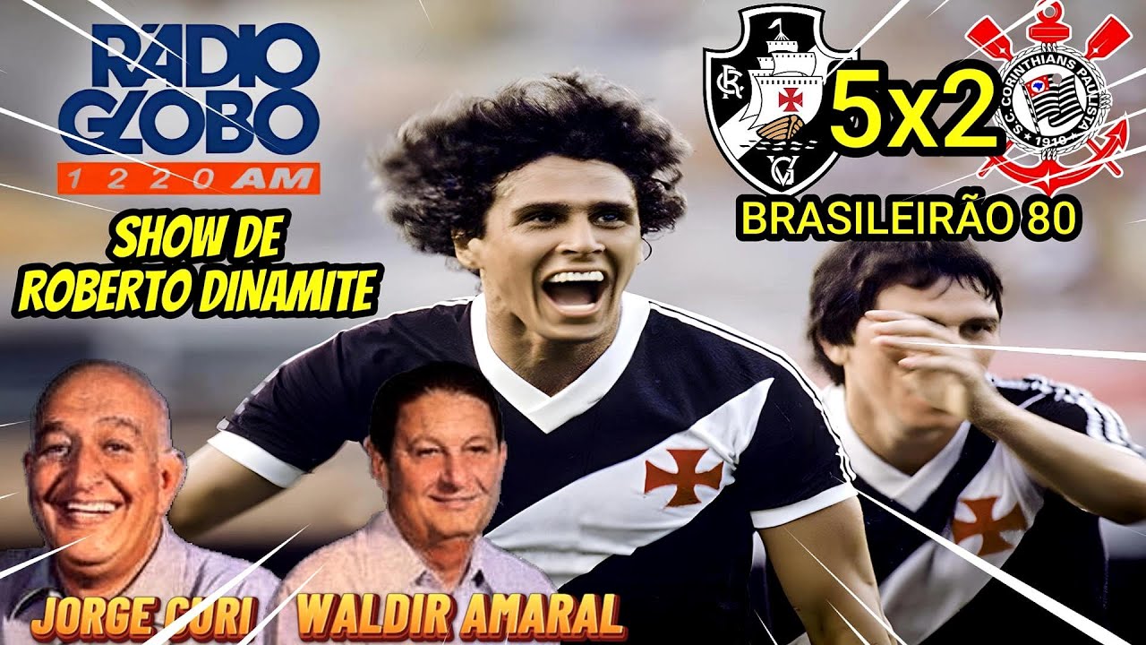 Vasco 5 x 2 Corinthians Narração Waldir Amaral e Jorge Curi Brasileirão 80
