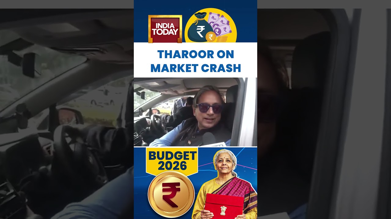 Market Slides After #unionbudget2026 ; #shashitharoor &rsquo;s Sharp Reaction Goes Viral