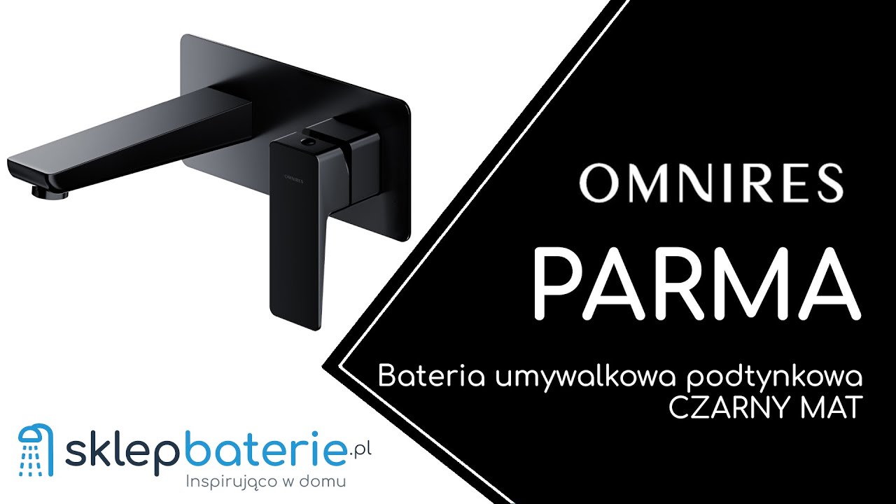 PARMA Bateria umywalkowa podtynkowa Czarny mat OMNIRES PM7415BL - SklepBaterie.pl