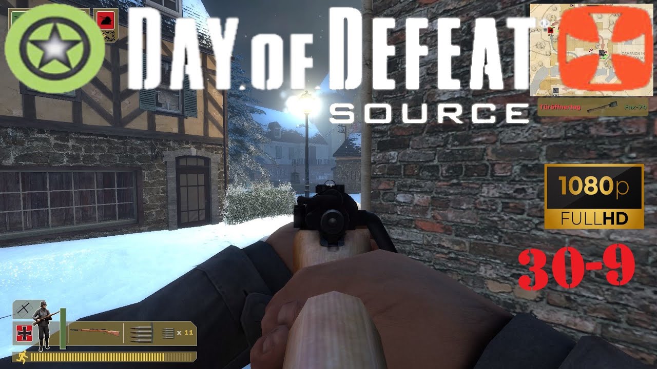 Day of Defeat Source - Professional Rifleman - dod_colmar (30-9) Gameplay [1080p60FPS]