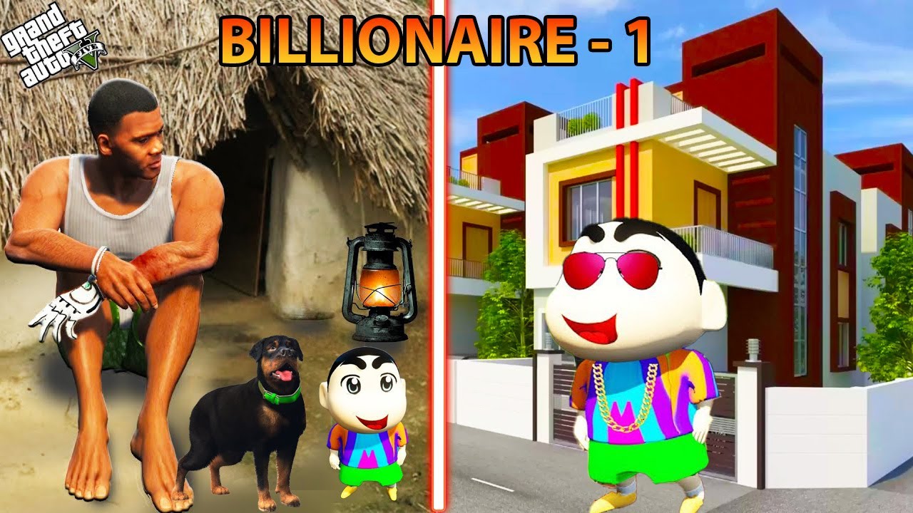 GTA 5 Shinchan Become Billionaire Earn $1000,000,000 but Franklin Become Poor🥺