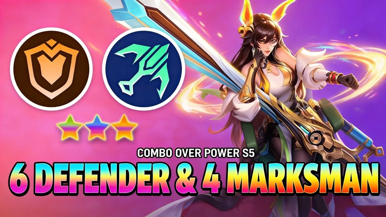 Combo Over Power Push Rank EPIC to Legends 6 Defender 4 Marksman !!! MAGIC CHESS GO GO