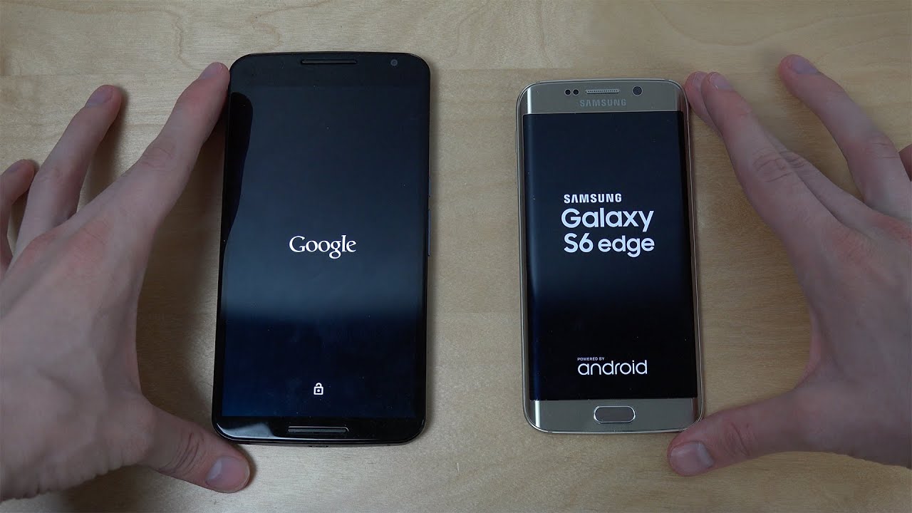 Nexus 6 Android 6.0 Marshmallow vs. Samsung Galaxy S6 Edge - Which Is Faster? (4K)