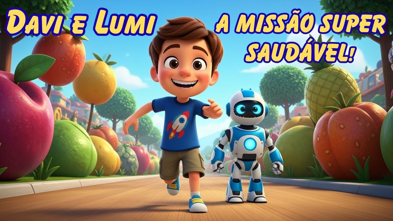 Davi e o Robô Lumi  A Missão Super Saudável 🥦🪥🚿  História Infantil