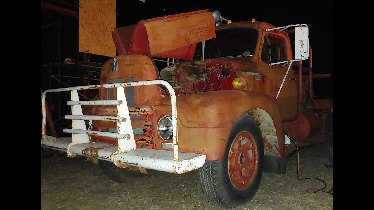 1956 International Winch Truck Cold Start