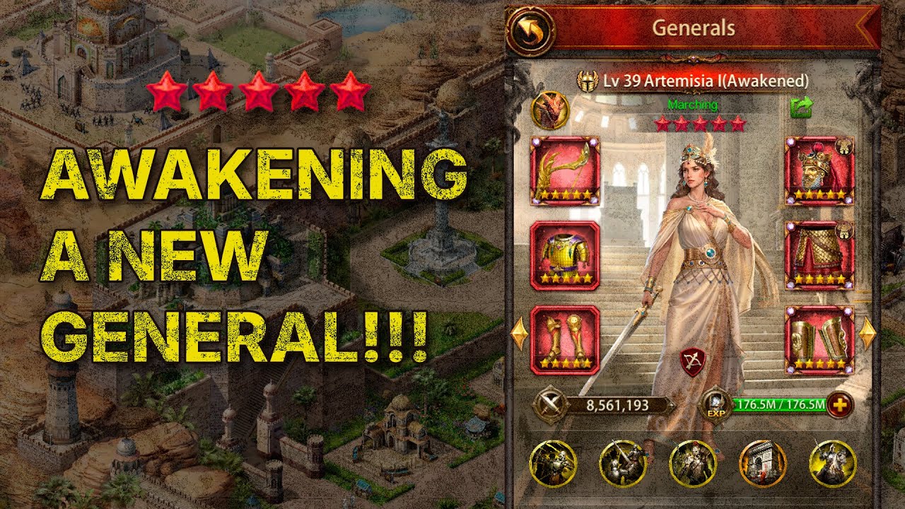 Awakening a New General in Evony TKR