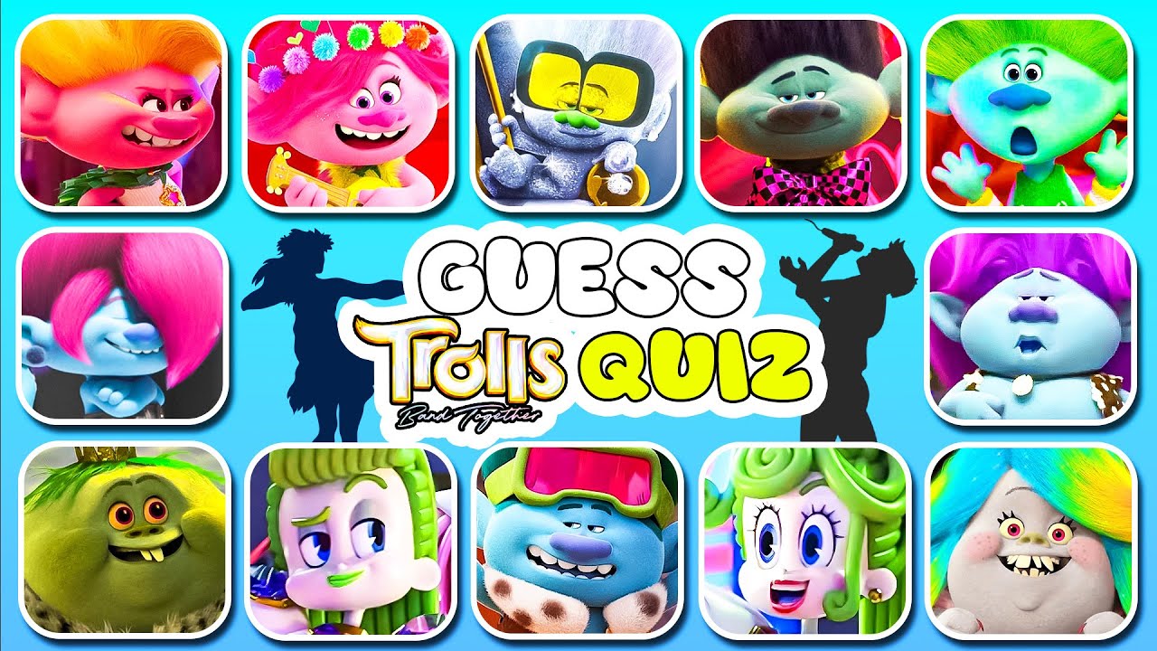 Guess Everything in Trolls Band Together | Guessing Hidden Figure, Who is Real, Mouth @IQQuiz8