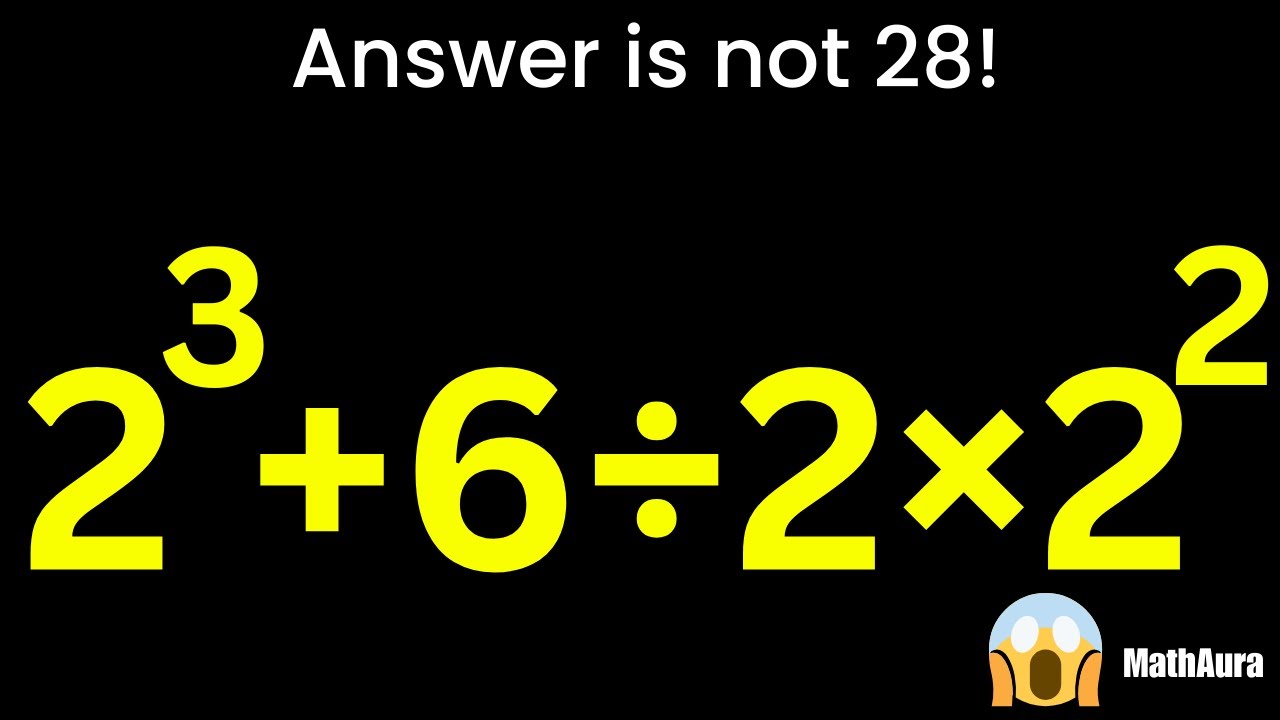 Only 1% Solve This BODMAS Correctly | 2³ + 6 ÷ 2 × 2²
