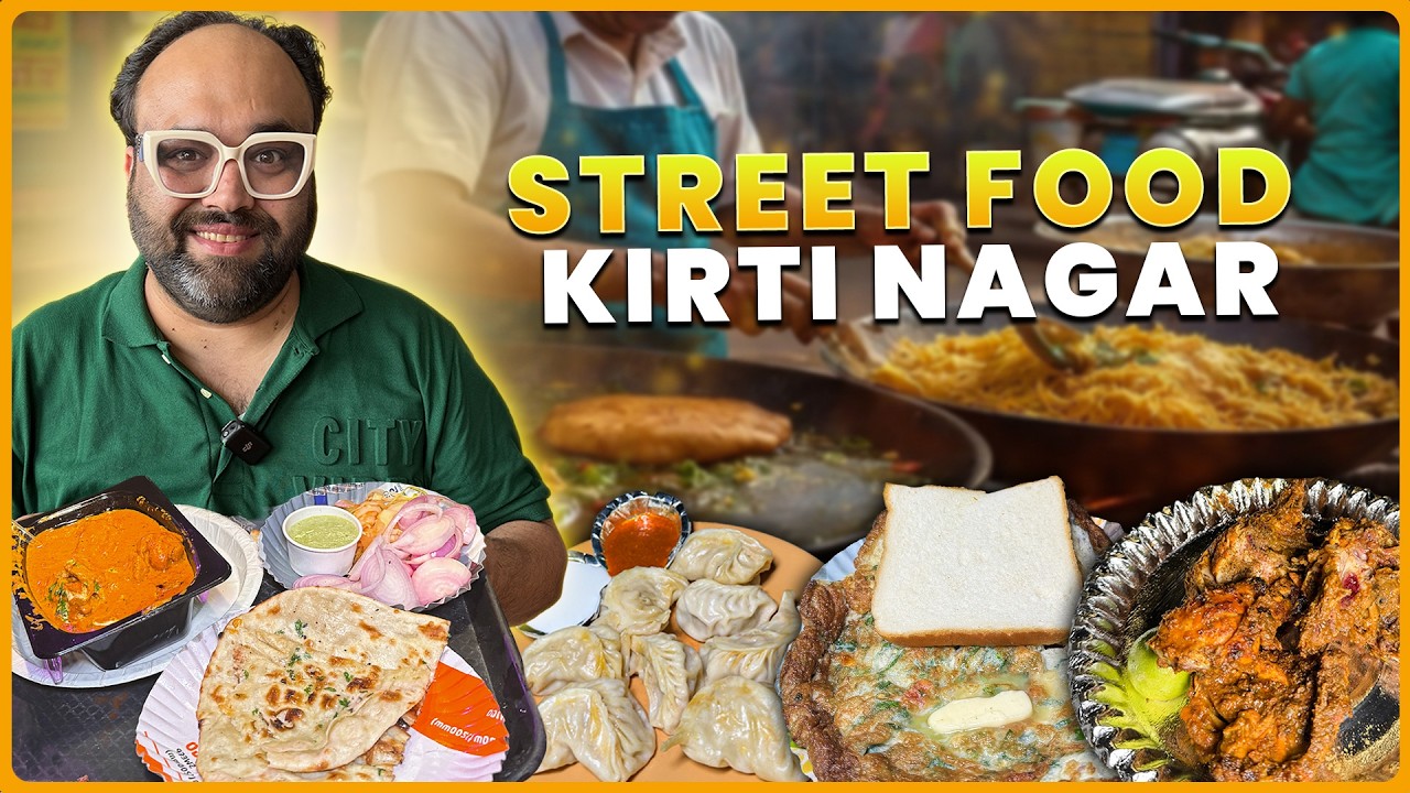Street Food KIRTI NAGAR | Pappi Machi Wala, Mama Omelette, Pappu Tikki Wala, Bawa Chicken