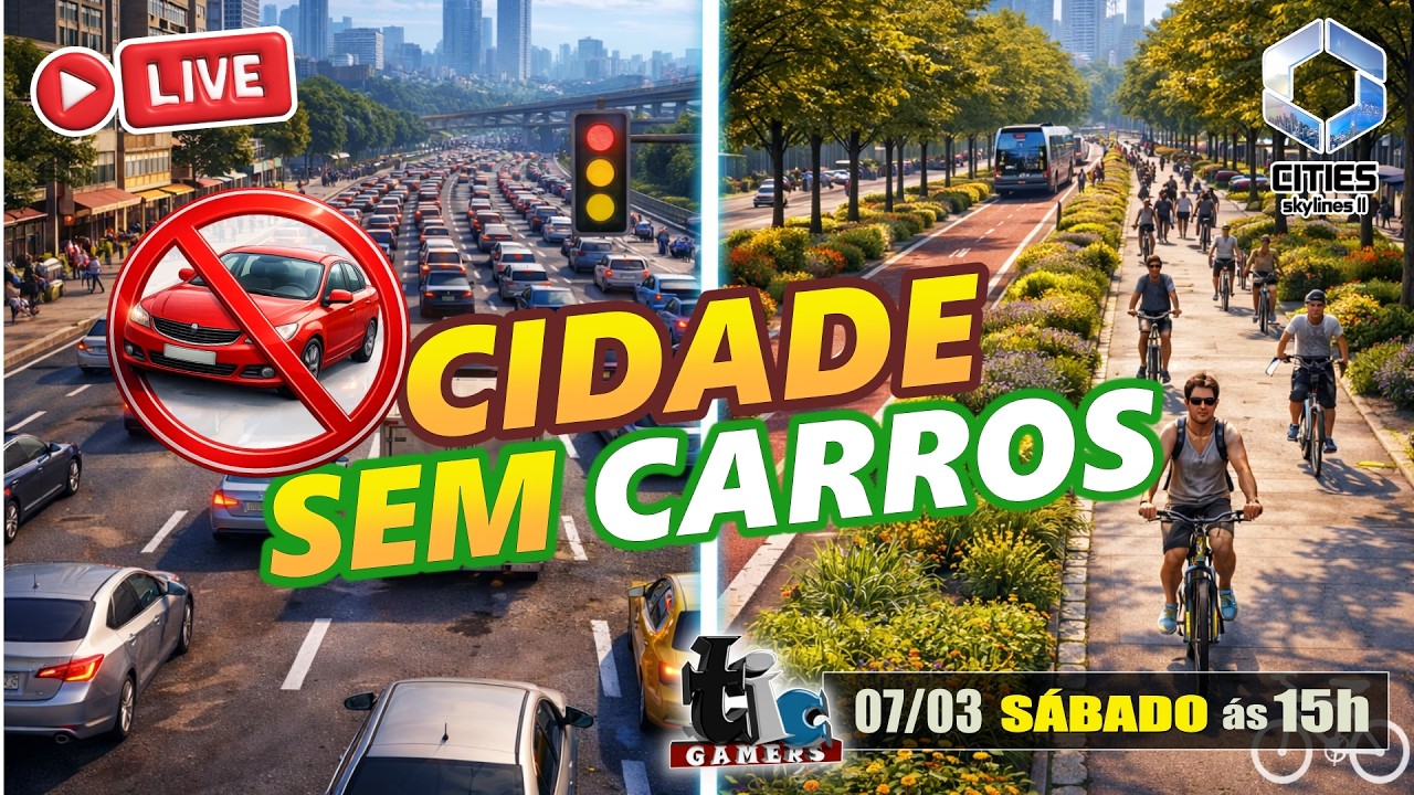 LIVE — Construindo uma CIDADE SEM CARROS | Cities Skylines 2