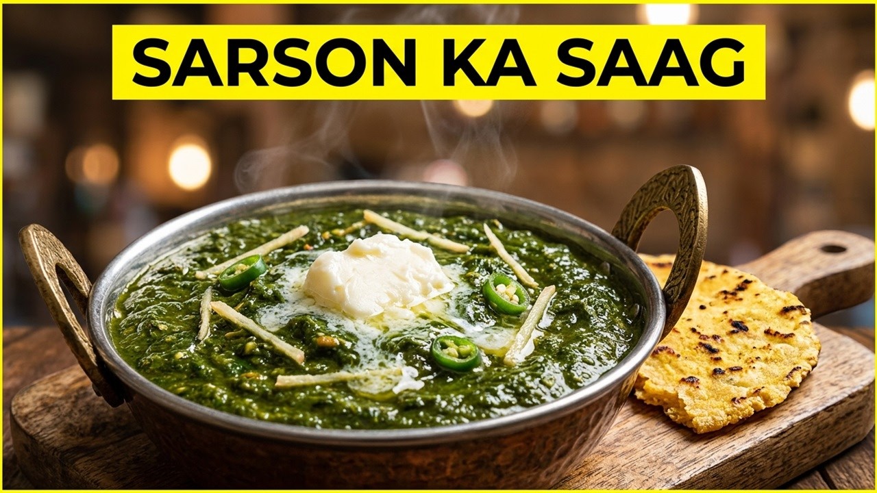 Sarson Ka Saag  ( Dhaba Style ) /  सरसों का साग