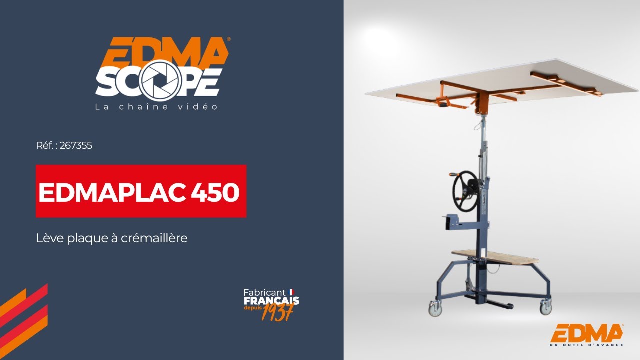 EDMAPLAC 450 | #Utilisation Lève plaque à crémaillère - Réf. 267355