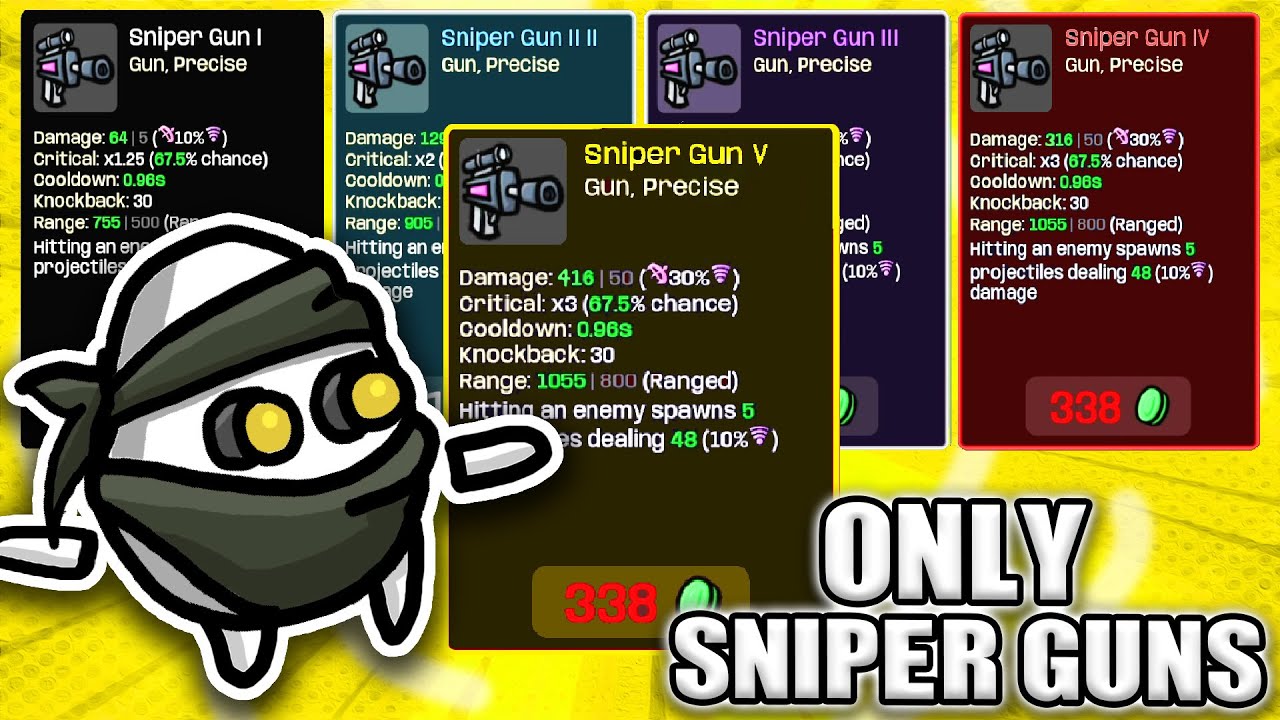 Sniper Guns ONLY And A New Highest Tier Is Wild in Brotato Mod