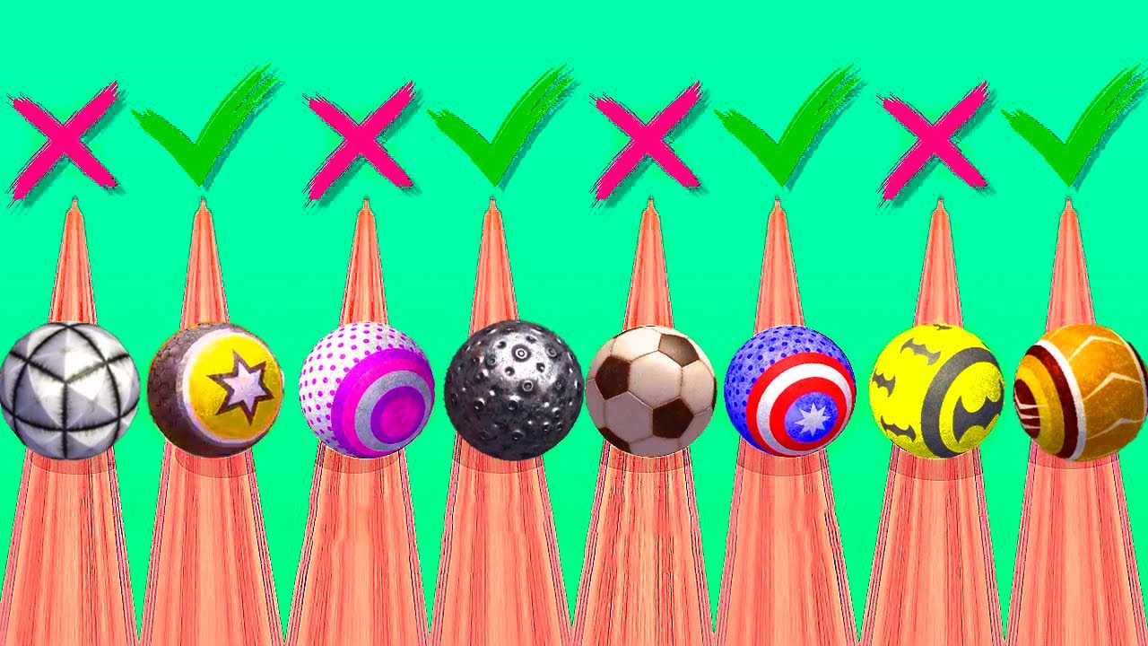Rollance: Which Ball Won't Fall? Black, Star, Bat, Gray, Soccer, Arrow, Dots, Space! Race-701