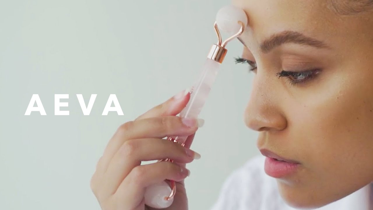 Rose Quartz Facial Roller Benefits & Demo  | Aeva by Fancii