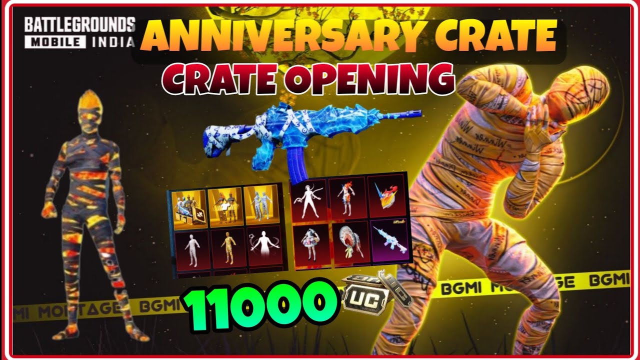 BGMI ANNIVERSARY CRATE OPENING |  NEW LAVA MUMMY SET #bgmi #pubg #bgmianniversary