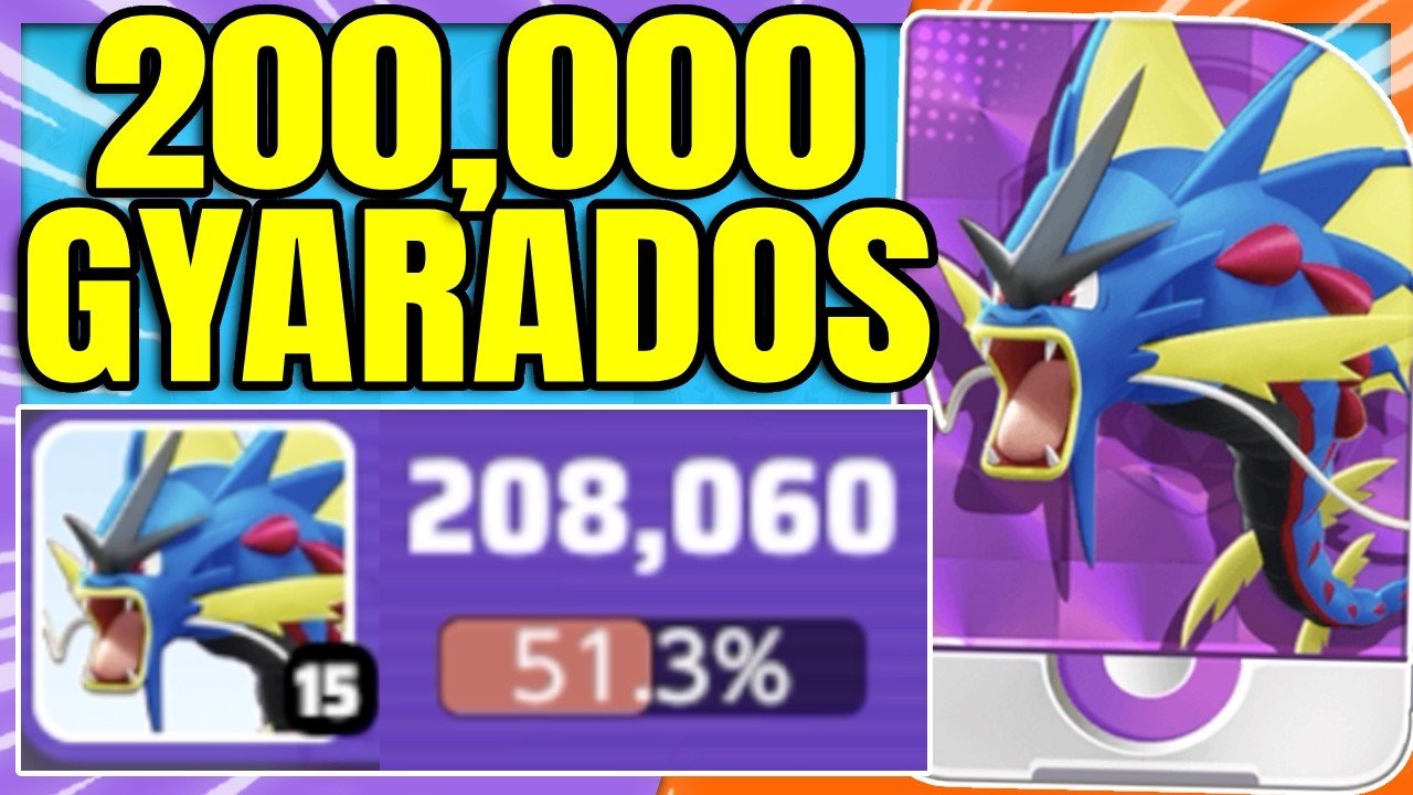 Incredible over 200,000 DAMAGE with MEGA GYARADOS | Pokemon Unite