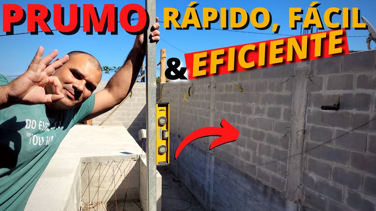 Como APRUMAR MURO, M&Eacute;TODO R&Aacute;PIDO, F&Aacute;CIL e EFICIENTE | Assim vc NUNCA VIU!!