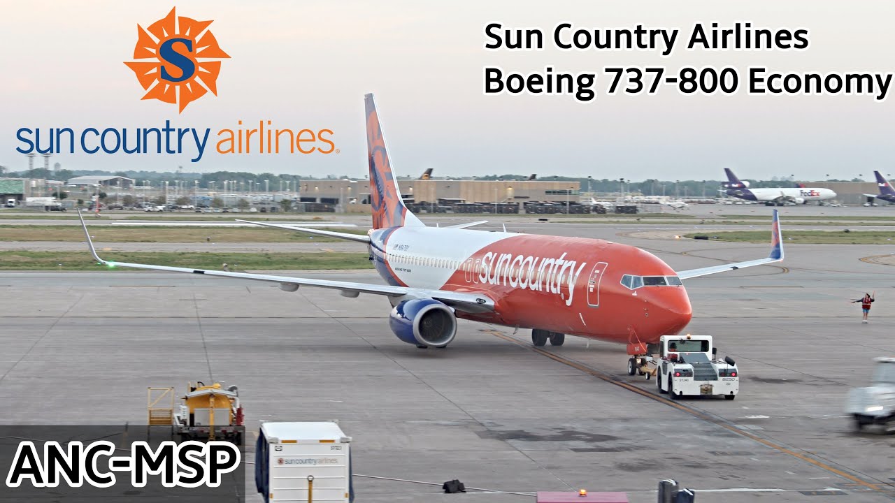 Sun Country Airlines Boeing 737-800 Economy Review | Anchorage (ANC) - Minneapolis (MSP)