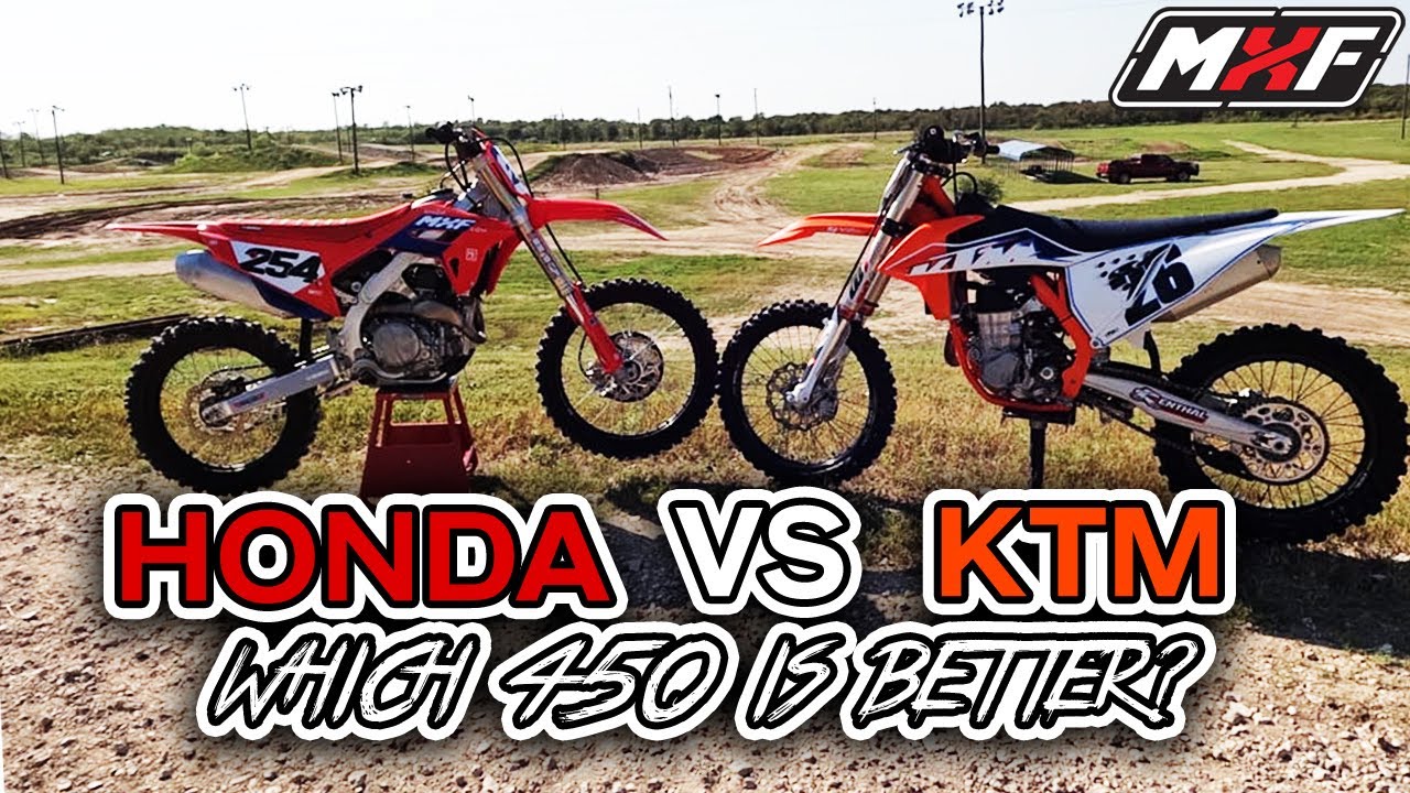 2022 KTM 450SX-F VS 22&rsquo; HONDA CRF450R | Dirt Bike Comparison