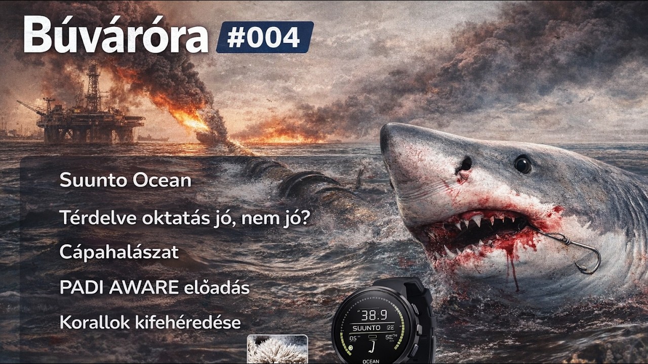 Suunto Ocean, Korallfehéredés, Cápahalászat, PADI AWARE + NYEREMÉNYJÁTÉK - Búváróra #004