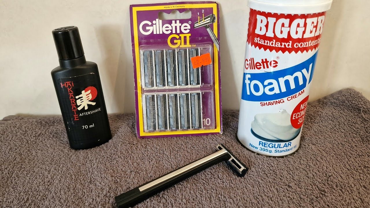 Gillette Trac ii 1978 / Gillette Gii Blades 70s / Gillette Foamy 70s / Hai Karate 70s
