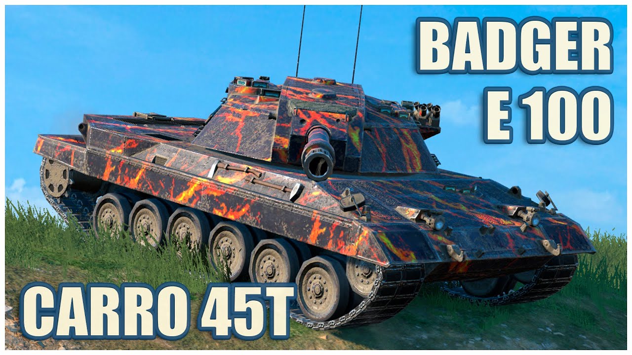 Carro 45t, FV217 & E 100 &bull; WoT Blitz Gameplay