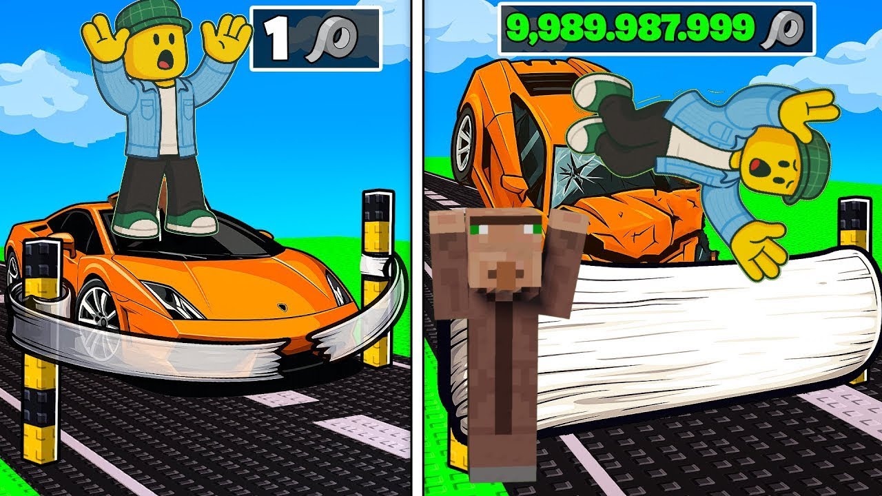 RAGE i KOVALSKI Testiraju NAJBRŽI AUTO vs 100.000 LEPLJIVIH TRAKA u Robloxu