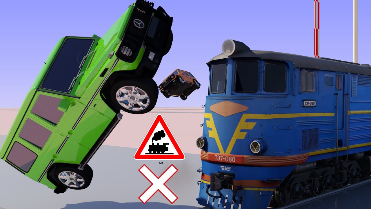 VIDS for KIDS in 3d (HD) - Trains, Cars and Railroad Crossings Crashes 2 - AApV