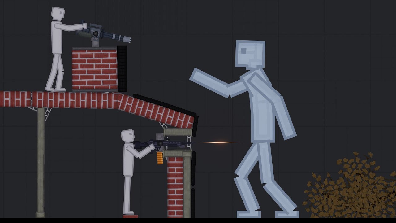 Humans Fight Against A Giant Android In People Playground