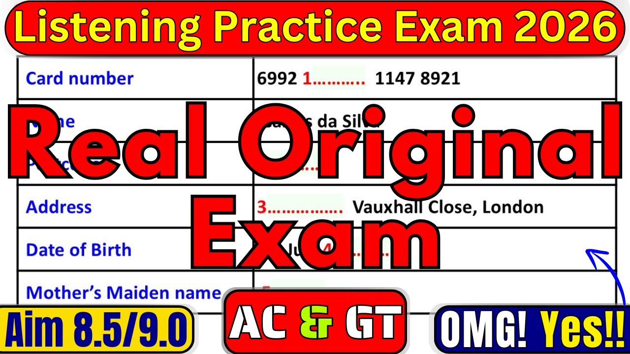 LISTENING IELTS PRACTICE TEST FOR 10, 24 & 31 JANUARY 2026 WITH ANSWER KEY | REAL LISTENING