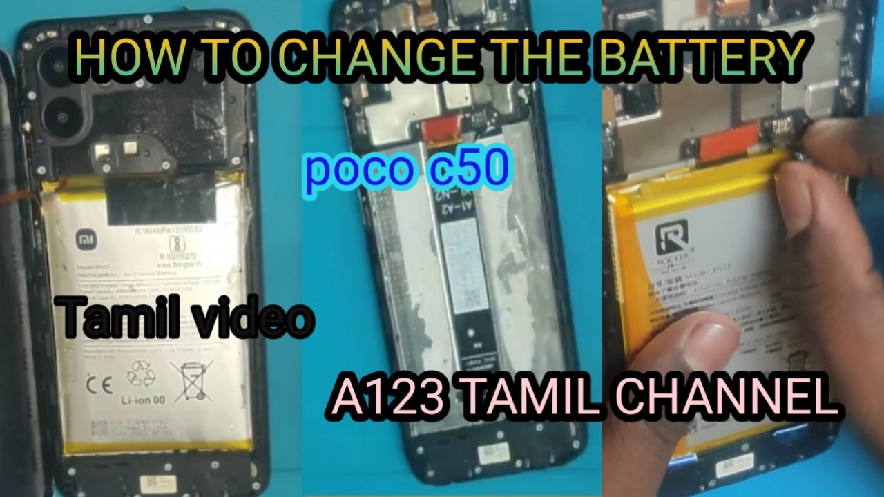 How to change the  Android mobile battery 🔋 [poco c50] video tamil 