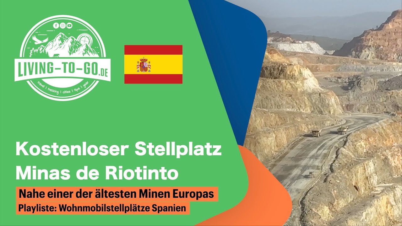 Wohnmobilstellplatz Minas de Riotinto. Kostenlos und sehr belebt ;-)