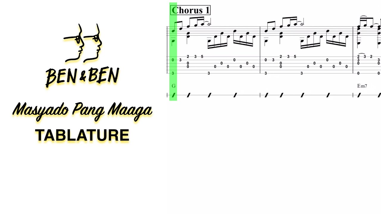 Masyado Pang Maaga by Ben&ben Guitar Tablature and Chords