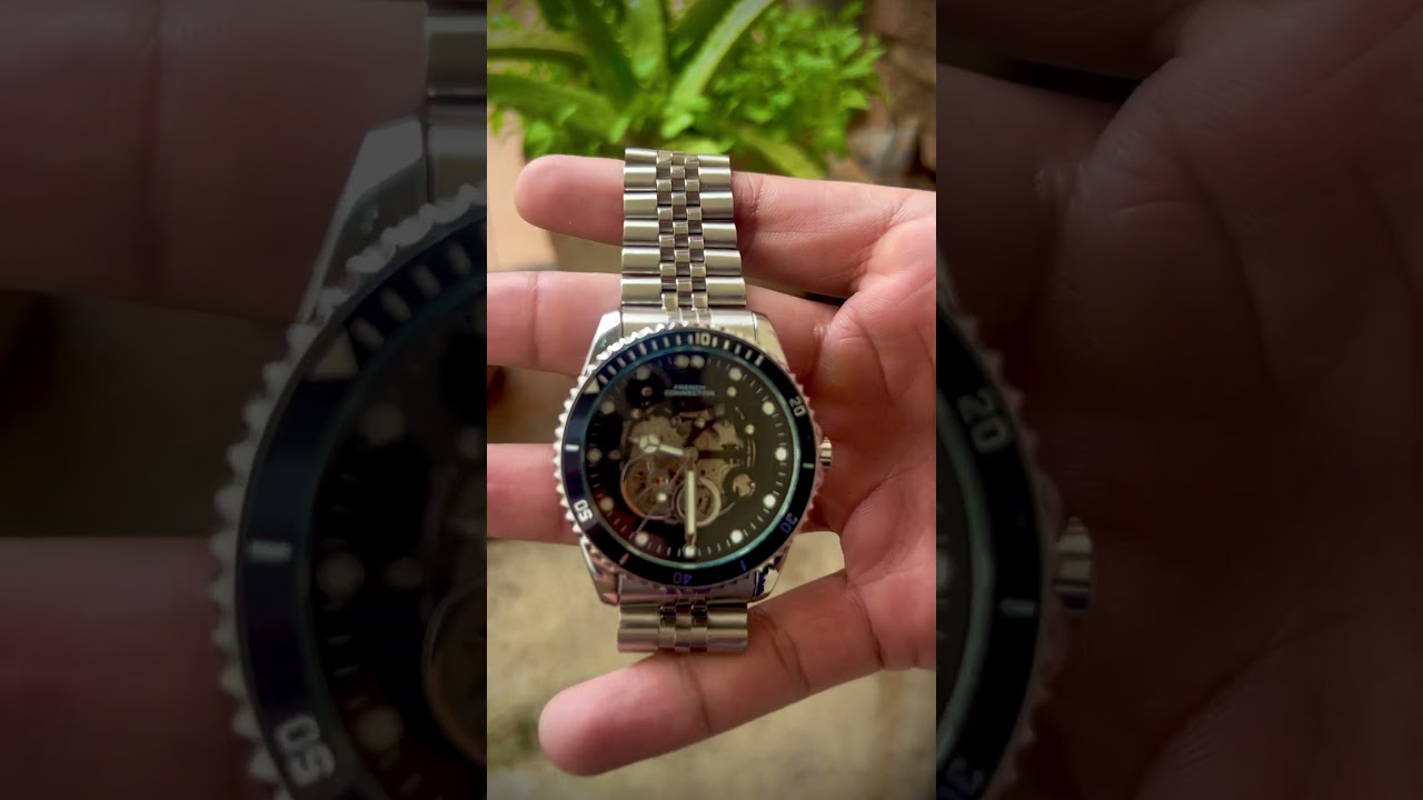 French Connection Men Skeleton Dial & Stainless Steel Straps Automatic Watch- FCA19BSM