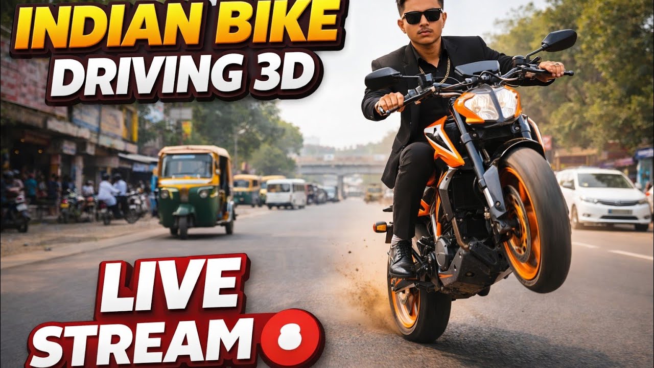 🔴Indian Bike Driving 3D Live Stream | Free Roam & Crazy Stunts