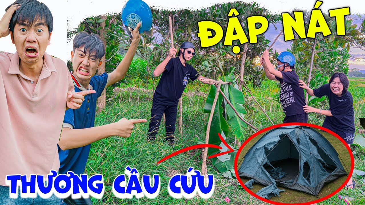 Thái Chuối Thử Thách Cắm Trại Theo Mệnh Giá Tiền Bất Ngờ Bị Trẻ Trâu Phá Hỏng Lều Trại