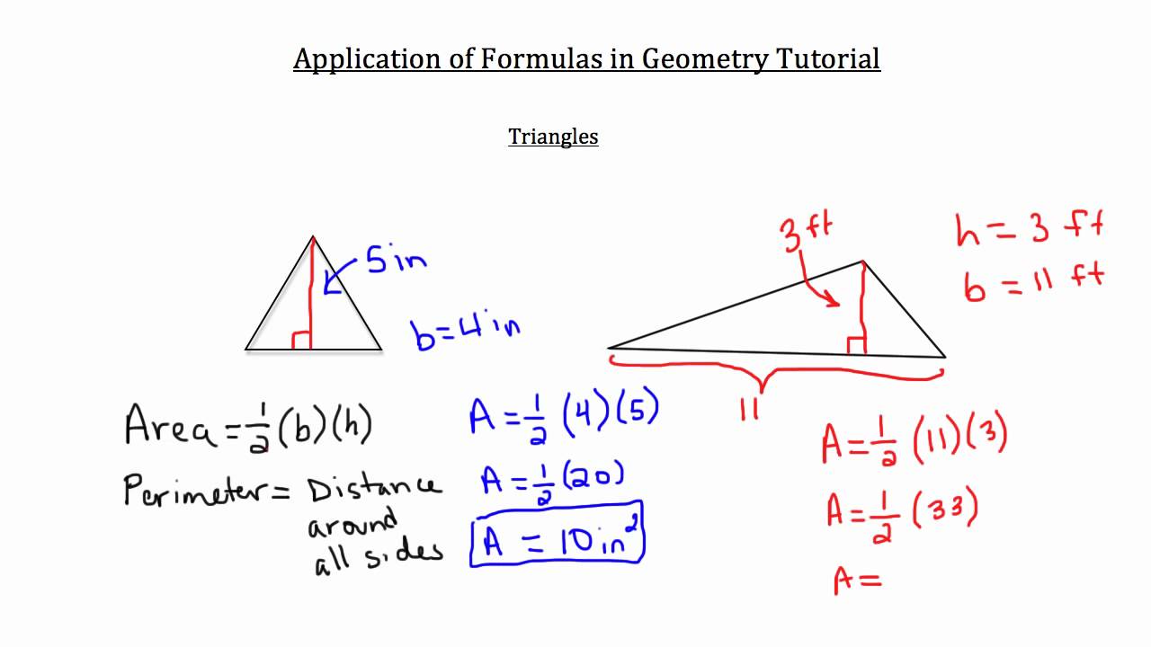 Application of Formulas in Geometry