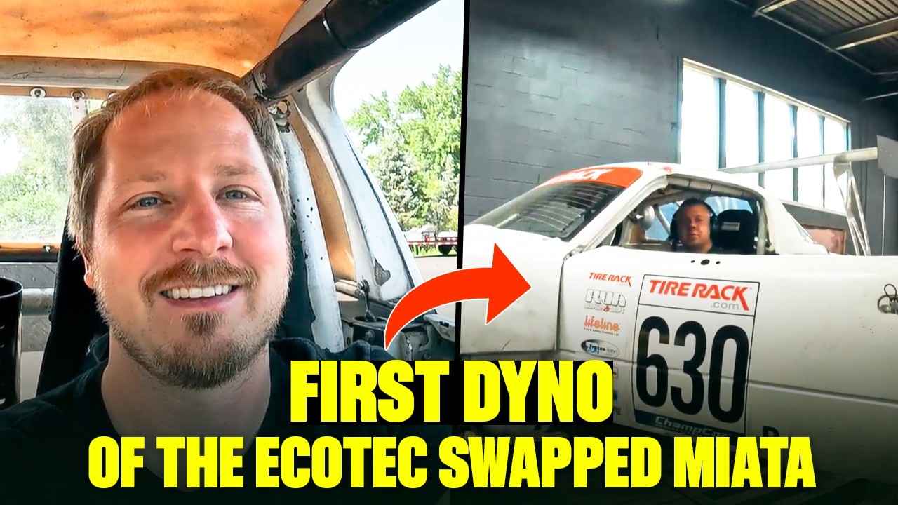 Miata Ecotec Swapped First Dyno Tune - This Miata Dyno Pull Will Blow Your Mind